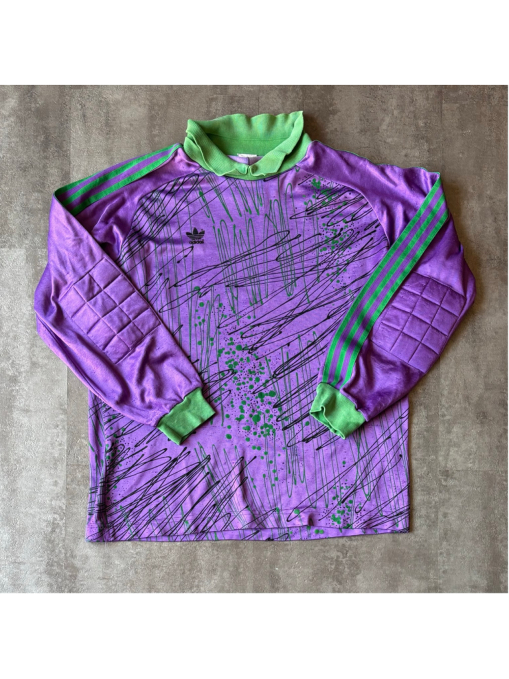 Vintage 90s Adidas Soccer Goalie Jersey Men’s Small Distressed